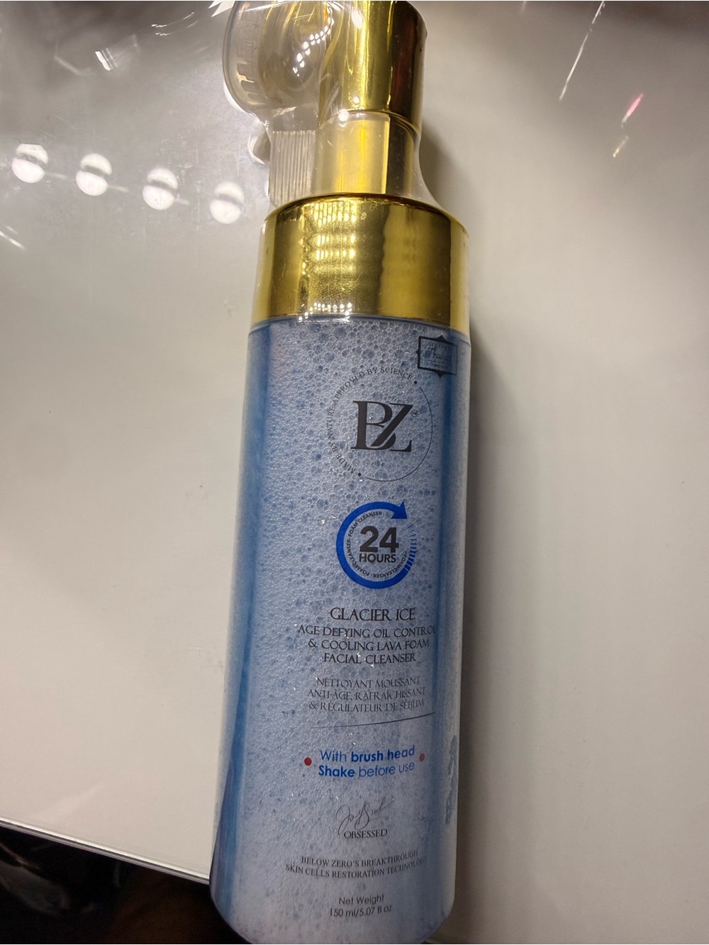 Glacier Ice Cooling Foam Facial Cleanser – Blue